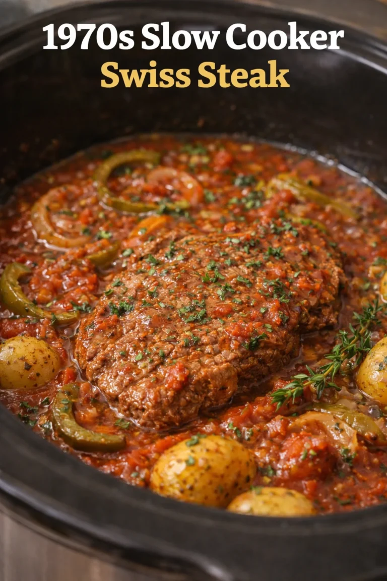 slow cooker swiss steak with tomato gravy