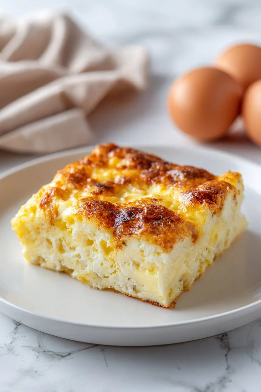 3-Ingredient breakfast egg bake ready to serve
