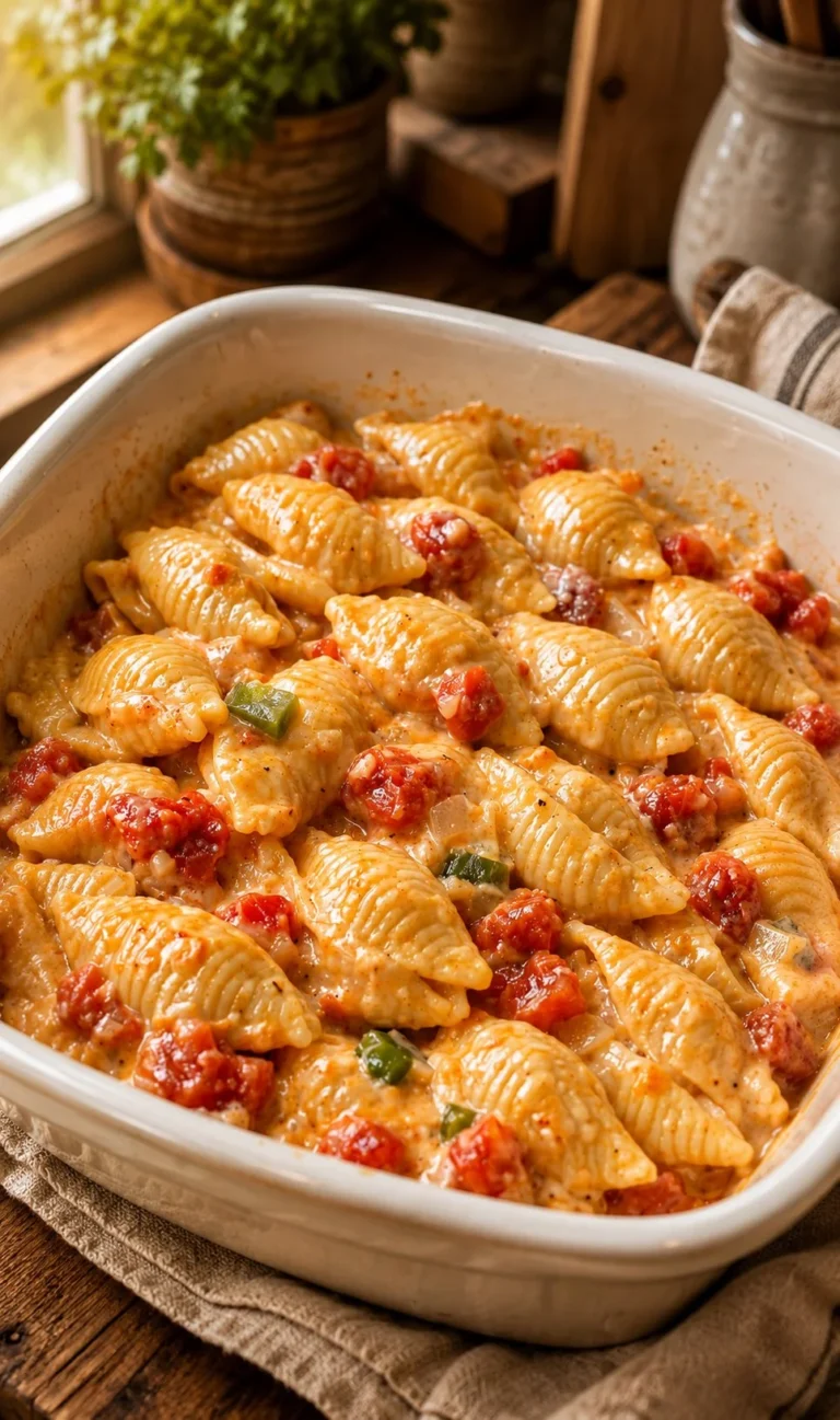 Delicious 3-ingredient creamy salsa shells served in a festive bowl