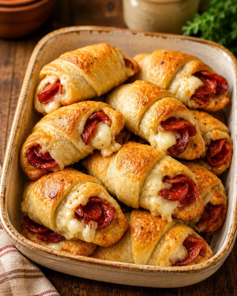 Three-Ingredient Crescent Pizza Rolls fresh out of the oven