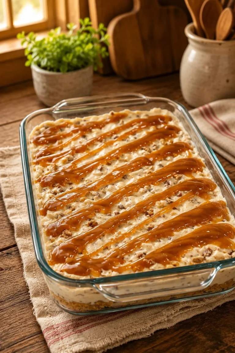Frozen butter pecan bars with a crunchy top and creamy base