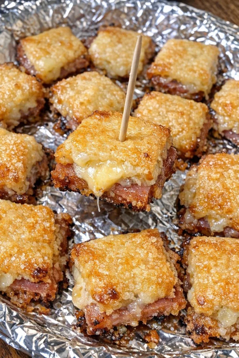 3-Ingredient Ham Beauregard Bites served on a platter.