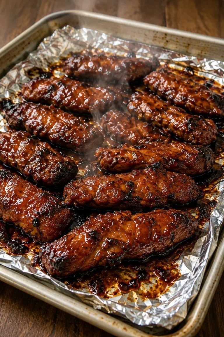 3-Ingredient oven-cooked pork belly slices on a plate