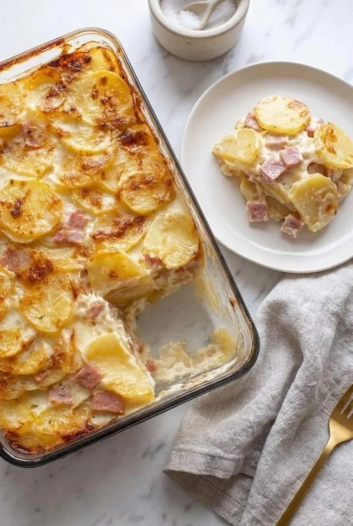 Delicious 3-Ingredient Spam Potato Bake served on a plate