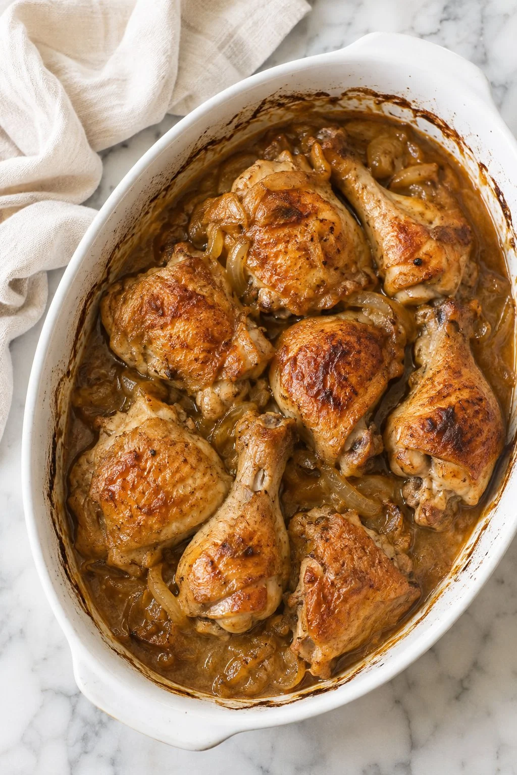3-Ingredient Tavern Chicken Dinner on a plate, ready to serve