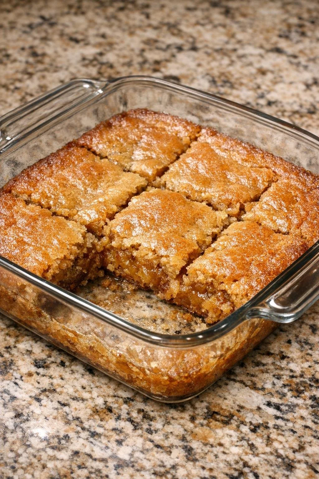 Delicious 4-ingredient Amish maple blondies on a wooden table.