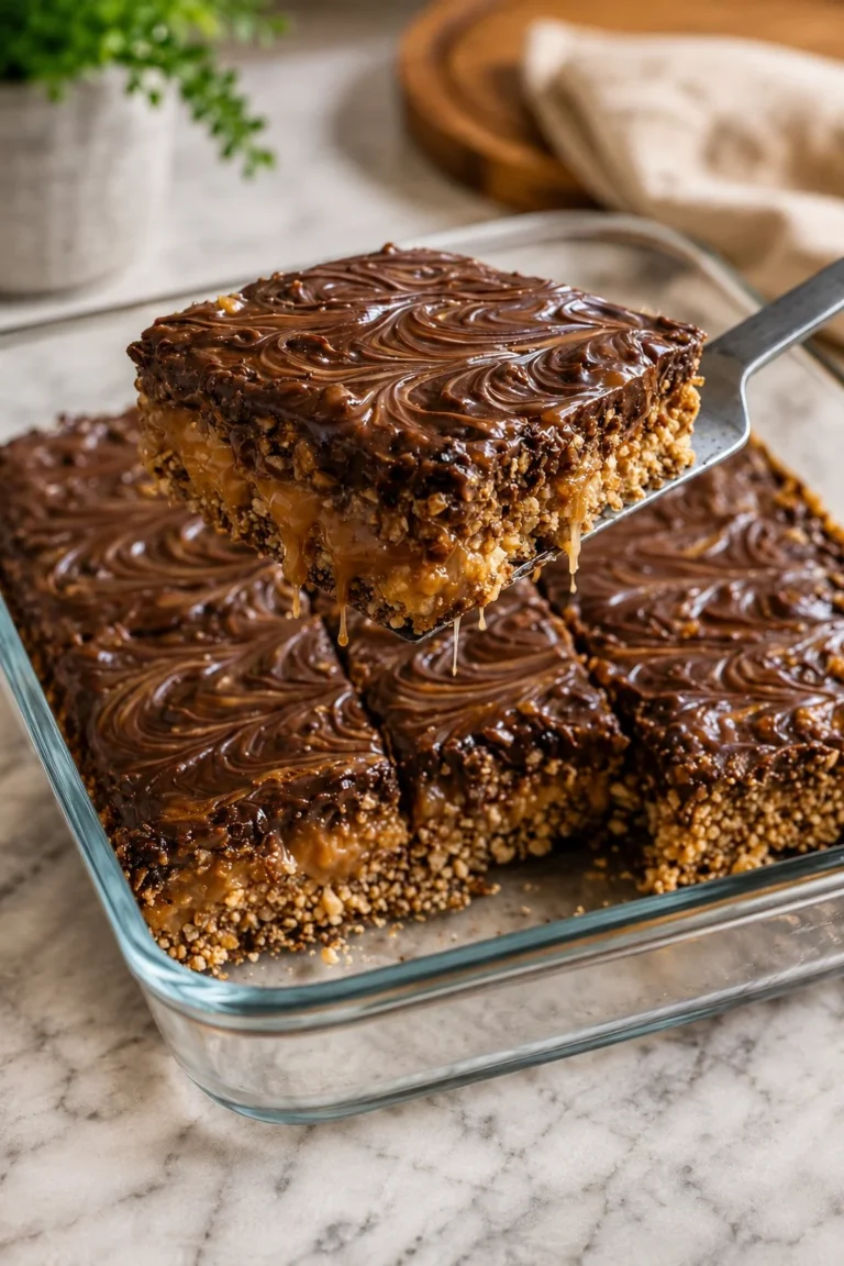 Delicious 4-Ingredient Butterscotch Pecan Pretzel Bars on a plate