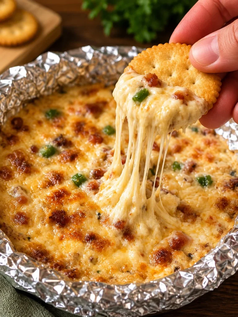 Delicious 4-Ingredient Cheese Winston Dip served in a bowl with tortilla chips
