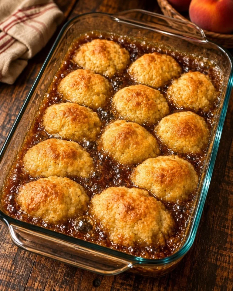 A delicious plate of 4-Ingredient Depression Era Caramel Dumplings topped with caramel sauce.
