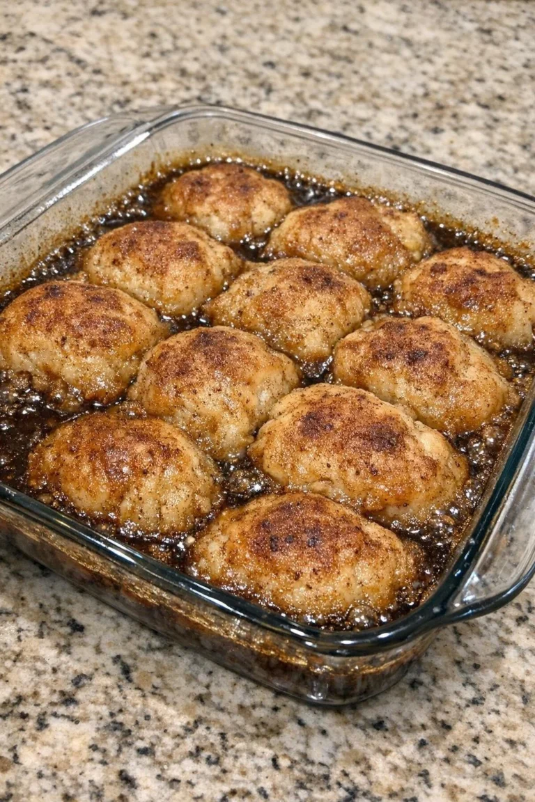 4-Ingredient cinnamon syrup dumplings served in a bowl