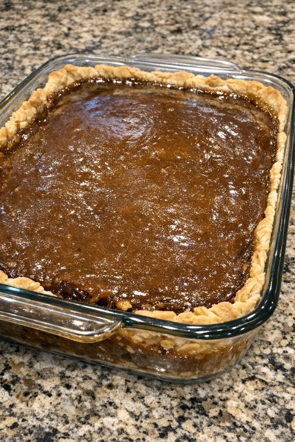 4-Ingredient Depression Era Peanut Butter Pie on a plate.