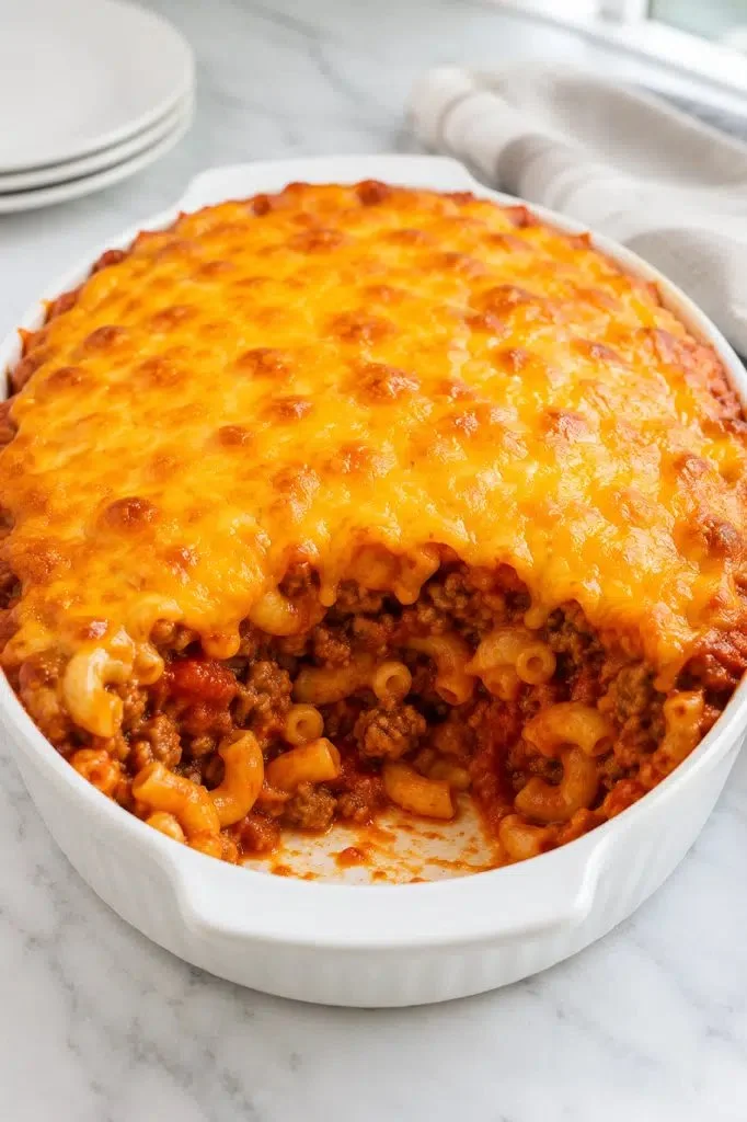 Delicious 4-Ingredient Johnny Marzetti dish served on a plate