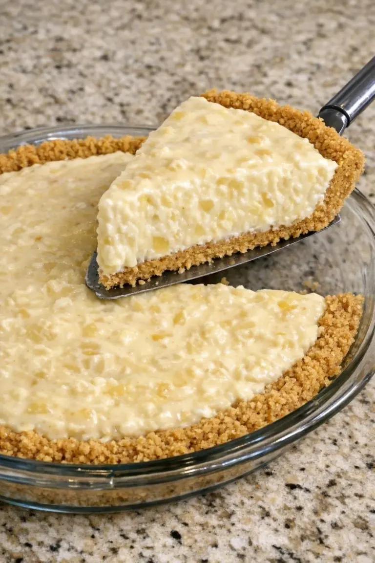 Delicious 4-ingredient Millionaire Pie served on a dessert plate
