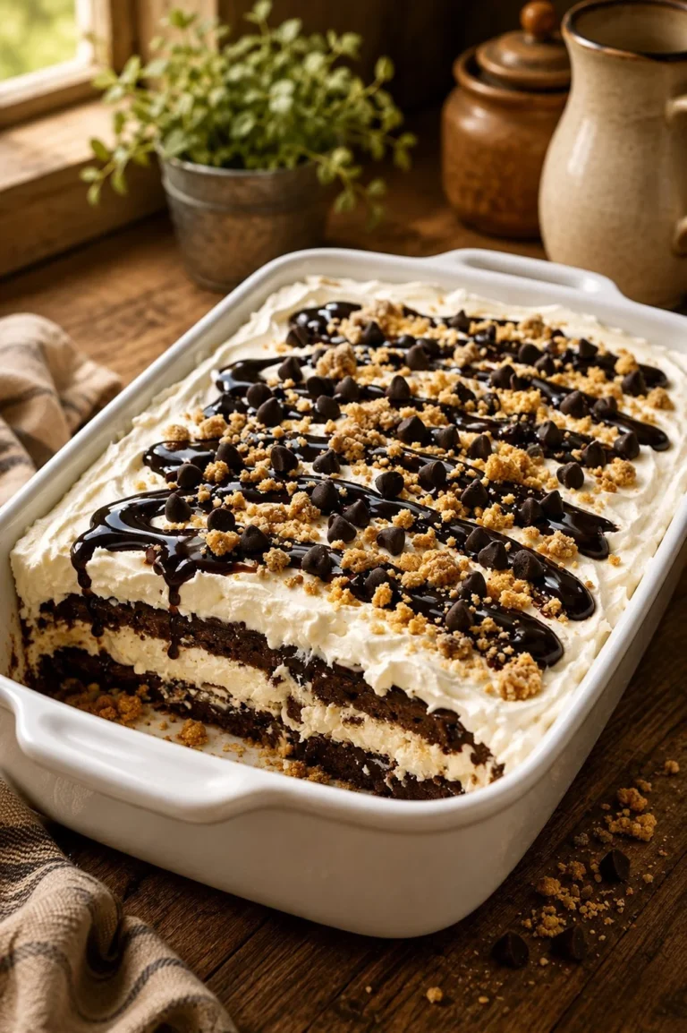 Delicious 4-ingredient oven baked ice cream sandwich dessert ready to enjoy
