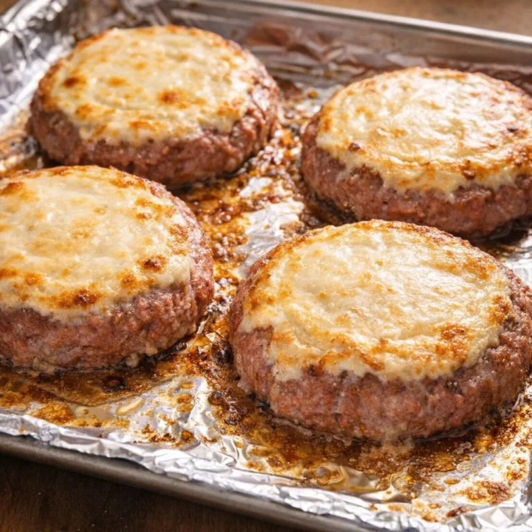 4-Ingredient Oven Cooked Beef Burger Patties Recipe