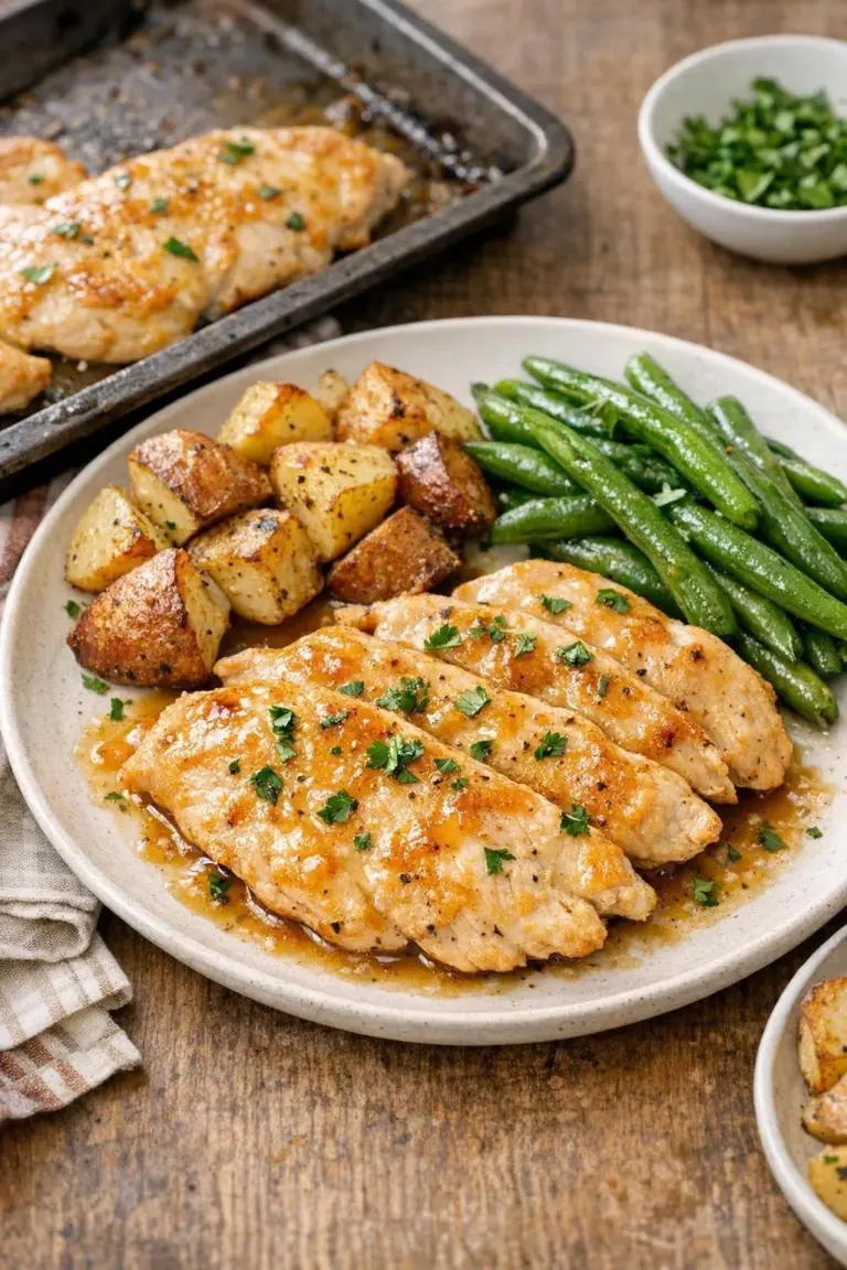 Delicious 4-Ingredient Oven Chicken served on a plate