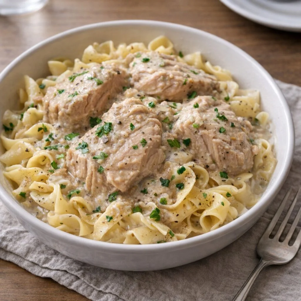 4-Ingredient Slow Cooker Tuna recipe, easy and delicious meal preparation