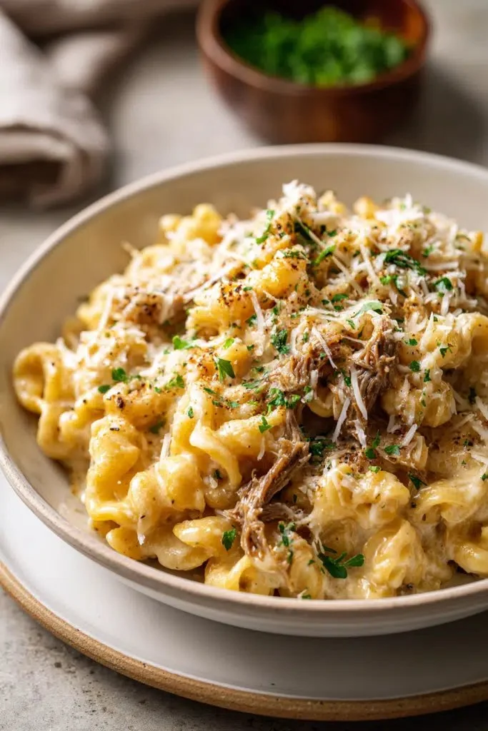 Delicious slow cooker campanelle made with just 4 ingredients