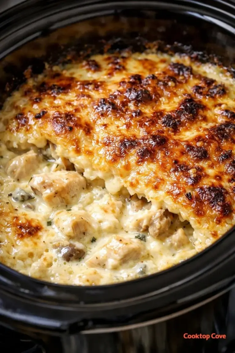 Slow cooker cheesy beef potatoes recipe with four simple ingredients
