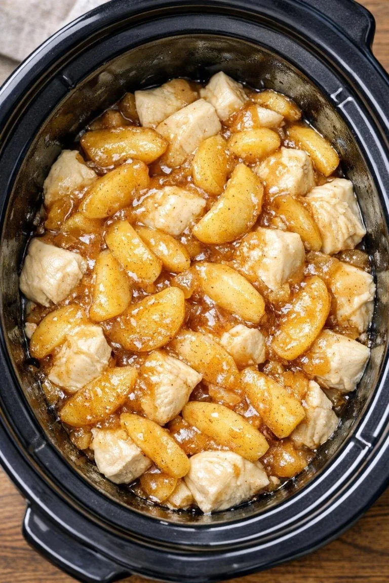 4 Ingredient Slow Cooker Dessert perfect for the first day of fall