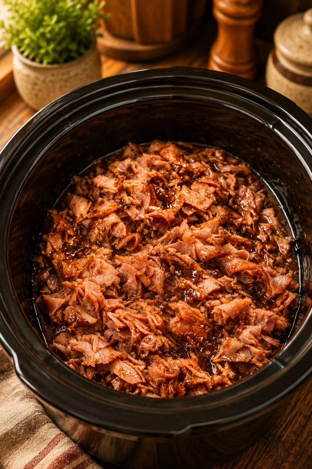 Slow Cooker Independence Sliders with four simple ingredients served on a platter