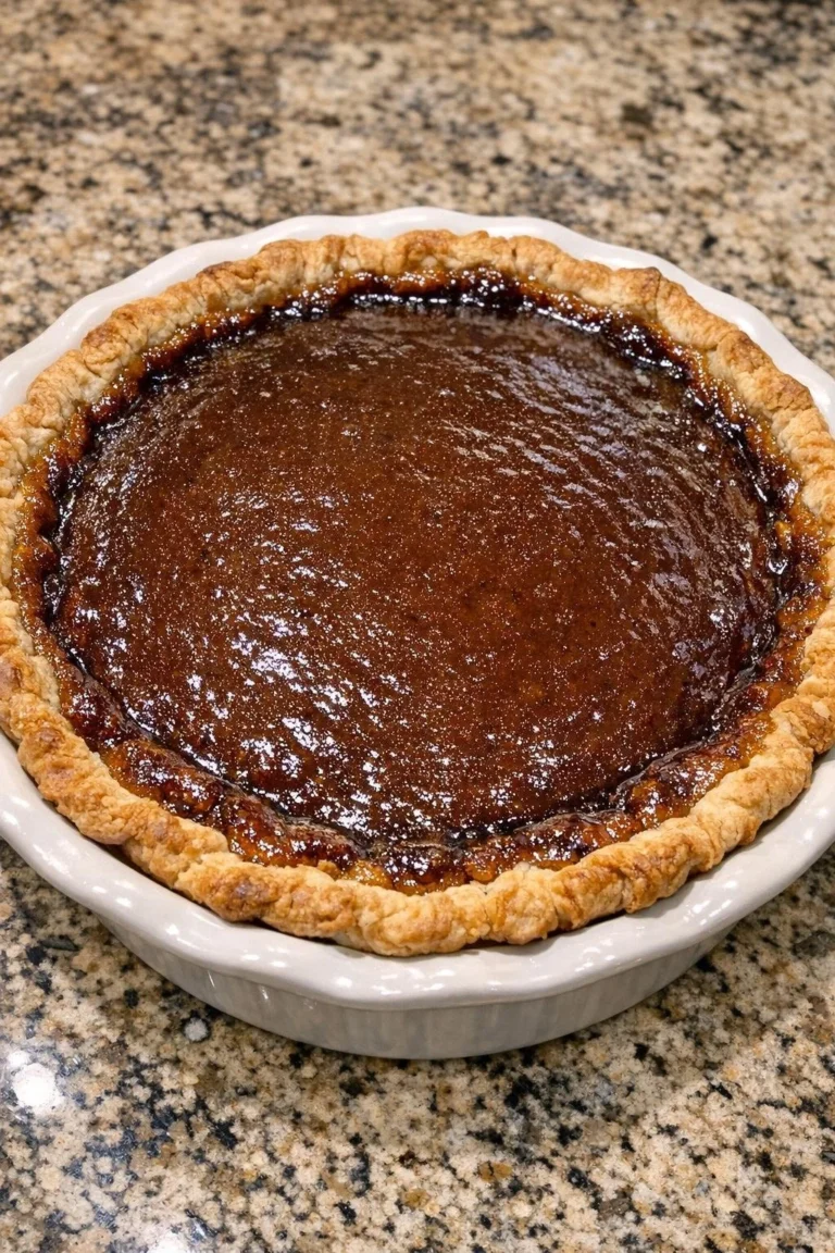 4-Ingredient Spiced Apple Butter Pie with fall spices and delicious crust