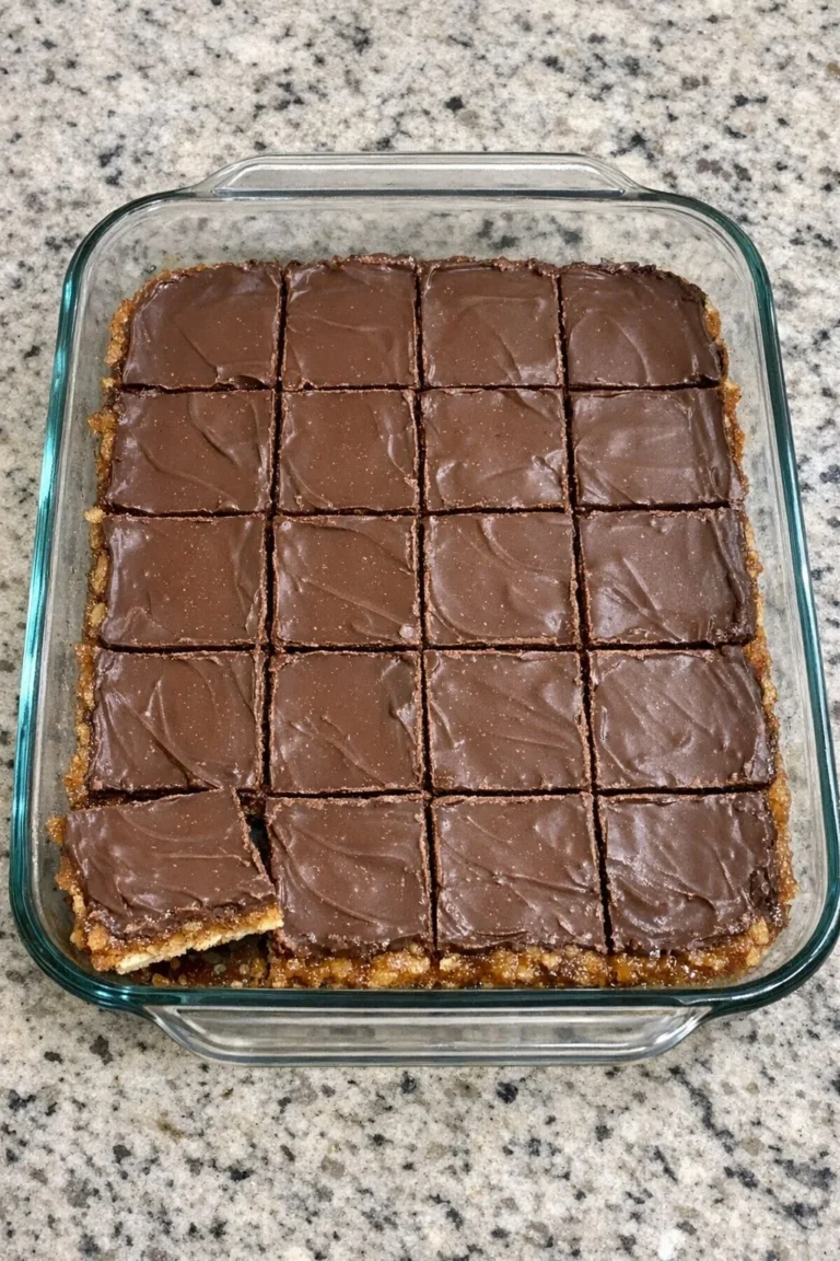 Delicious 4-ingredient toffee crunch bars on a plate