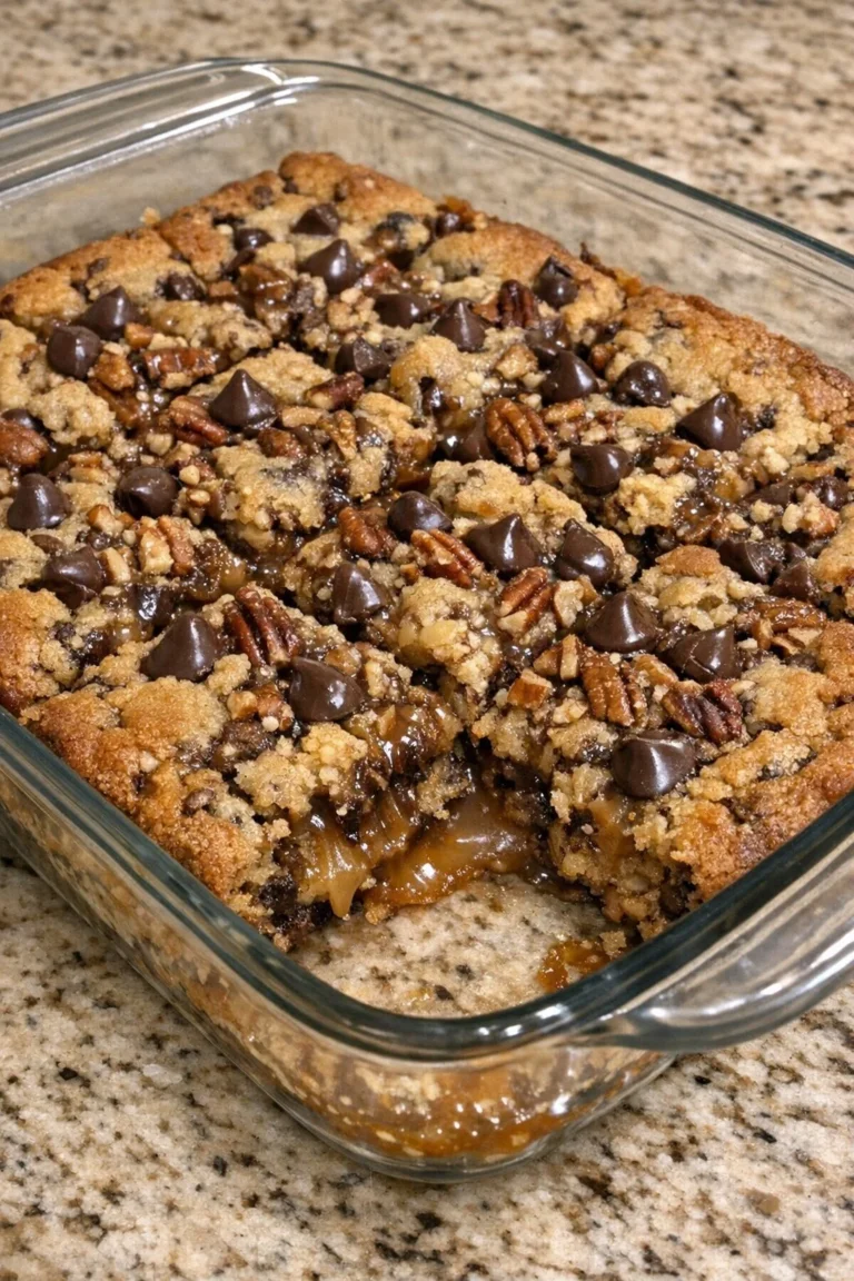 Delicious 4-Ingredient Turtle Bars with chocolate, caramel, and pecans