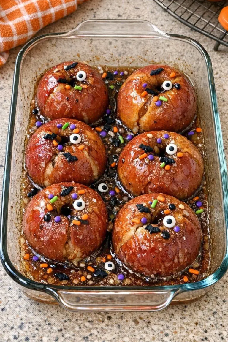 5-Ingredient oven baked Halloween apples recipe