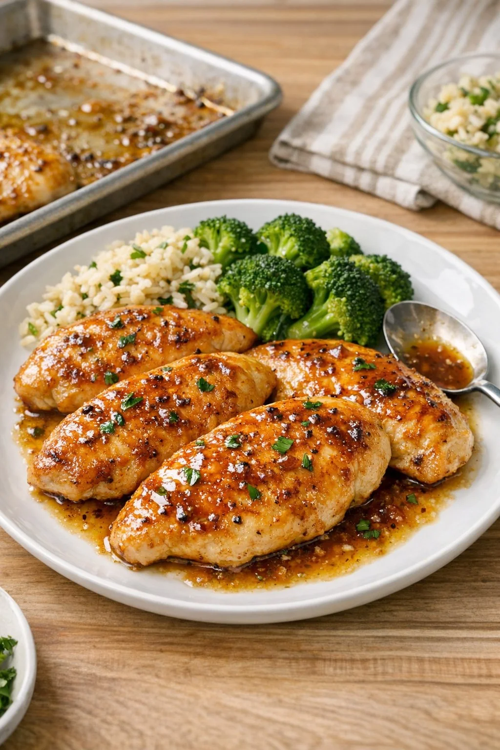 Delicious 5-ingredient oven chicken cutlets served on a plate