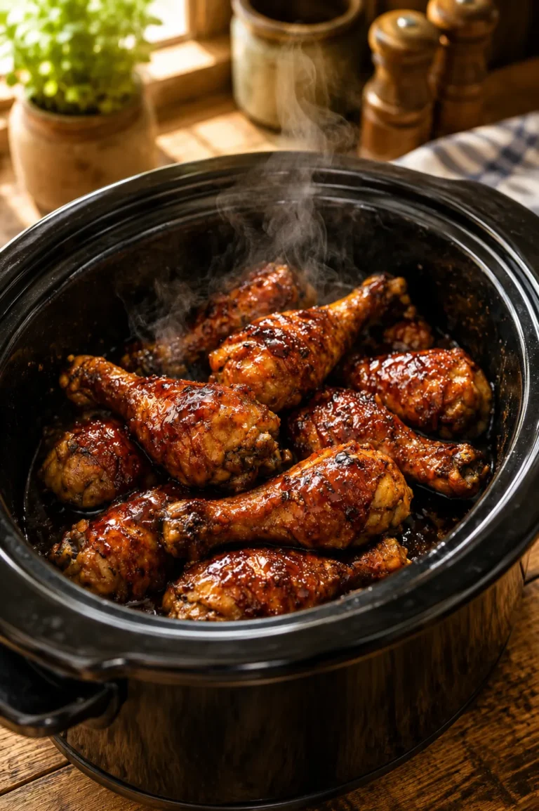 Delicious 5-Ingredient Freedom Festival Chicken cooked in a slow cooker