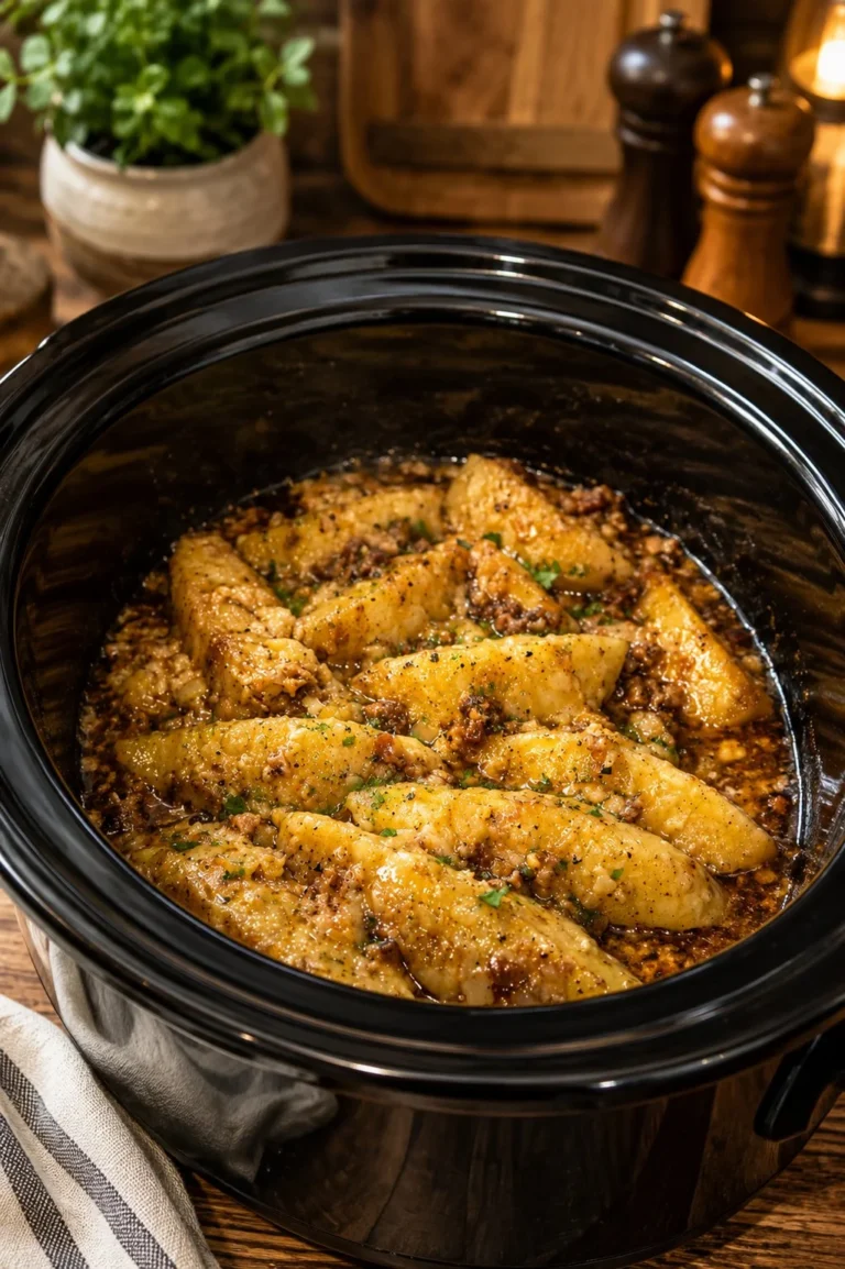 Delicious 5-ingredient slow cooker Amish casserole served in a bowl