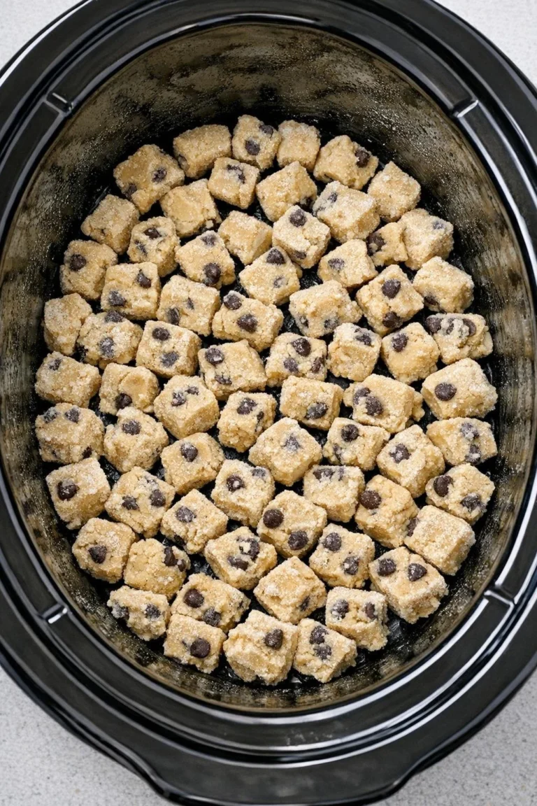 Delicious 5-Ingredient Slow Cooker Cookie Dough Treat in a bowl