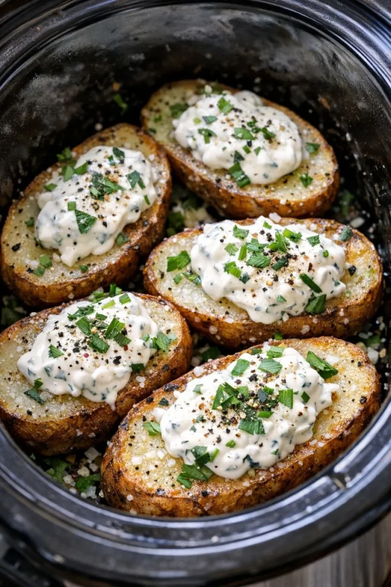 Delicious 5-ingredient slow cooker potatoes for Earth Week