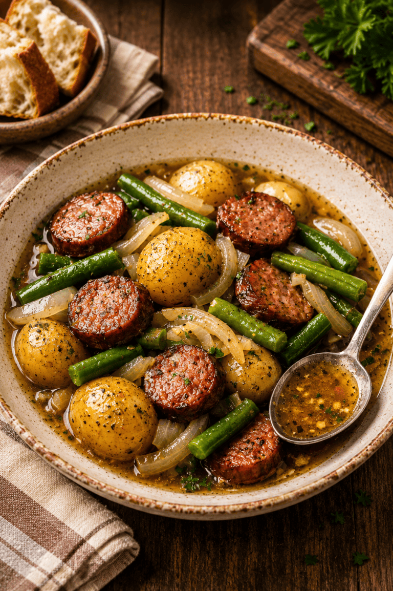 Delicious 5-ingredient slow cooker meal preparation for August supper.