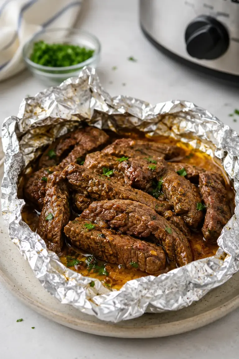 Slow Cooker 3-Ingredient Cajun Steak Packets