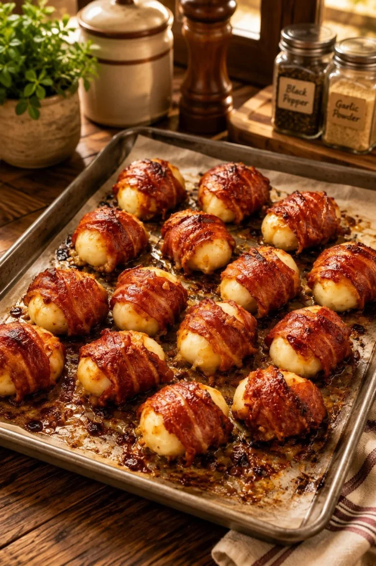 Cheddar-stuffed BBQ bacon bombs ready to be grilled for an amazing flavor