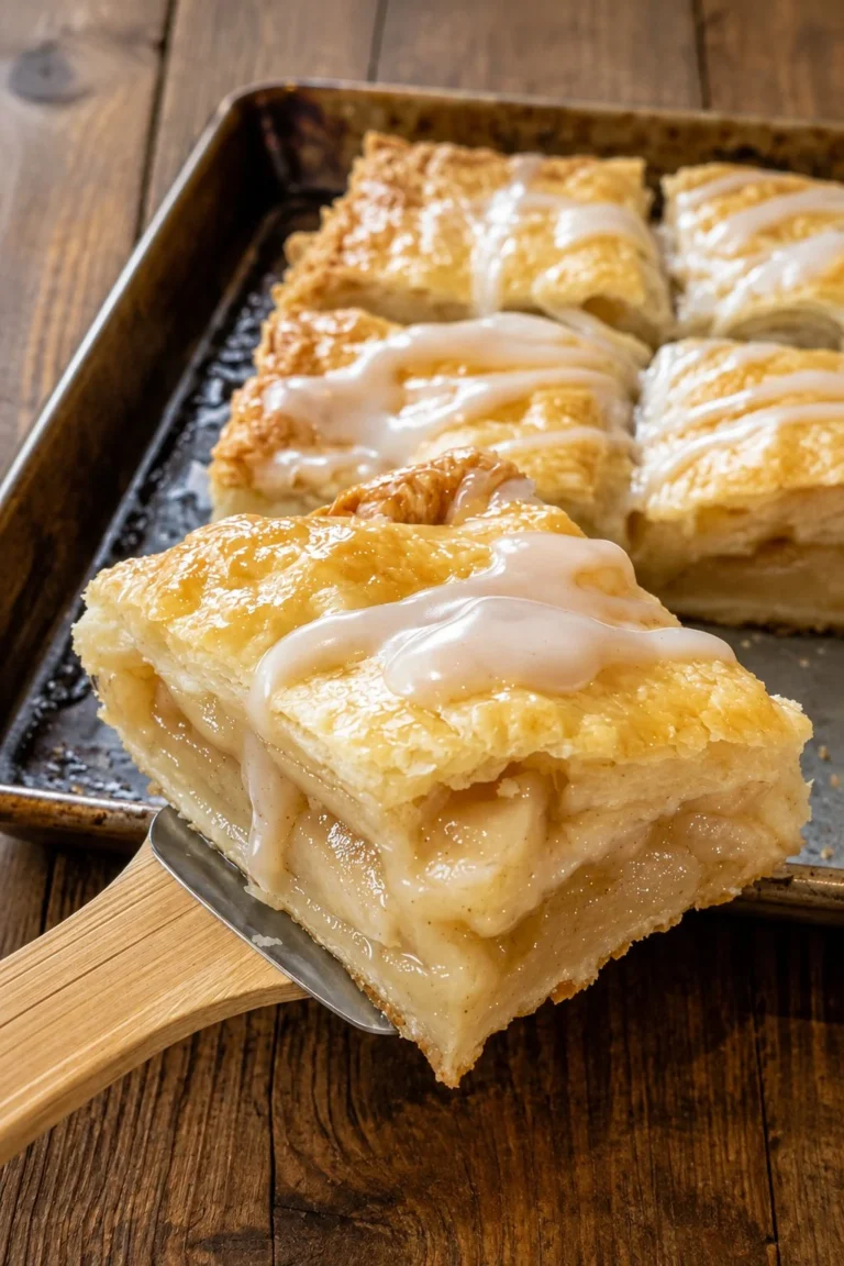 Delicious Chicago-Style apple slices with flaky pastry and fresh apple filling