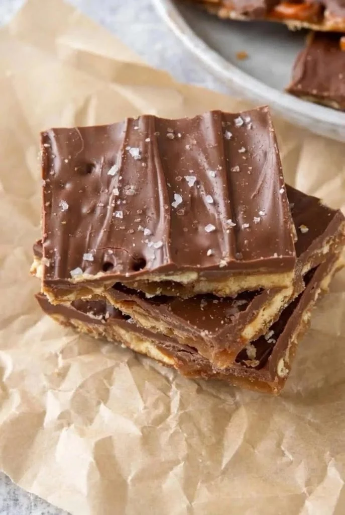 Delicious Chocolate Caramel Pretzel Bars with a sweet and salty flavor
