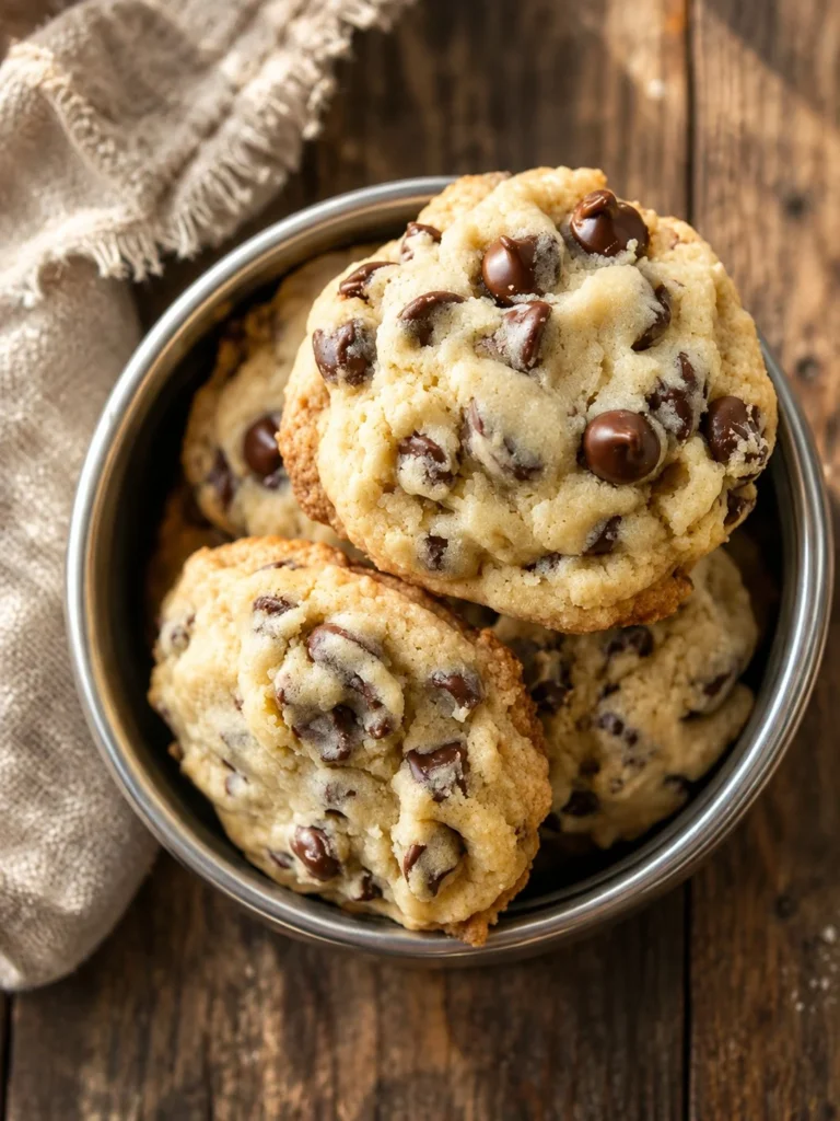 Delicious chocolate chip cream cheese cookies fresh out of the oven.