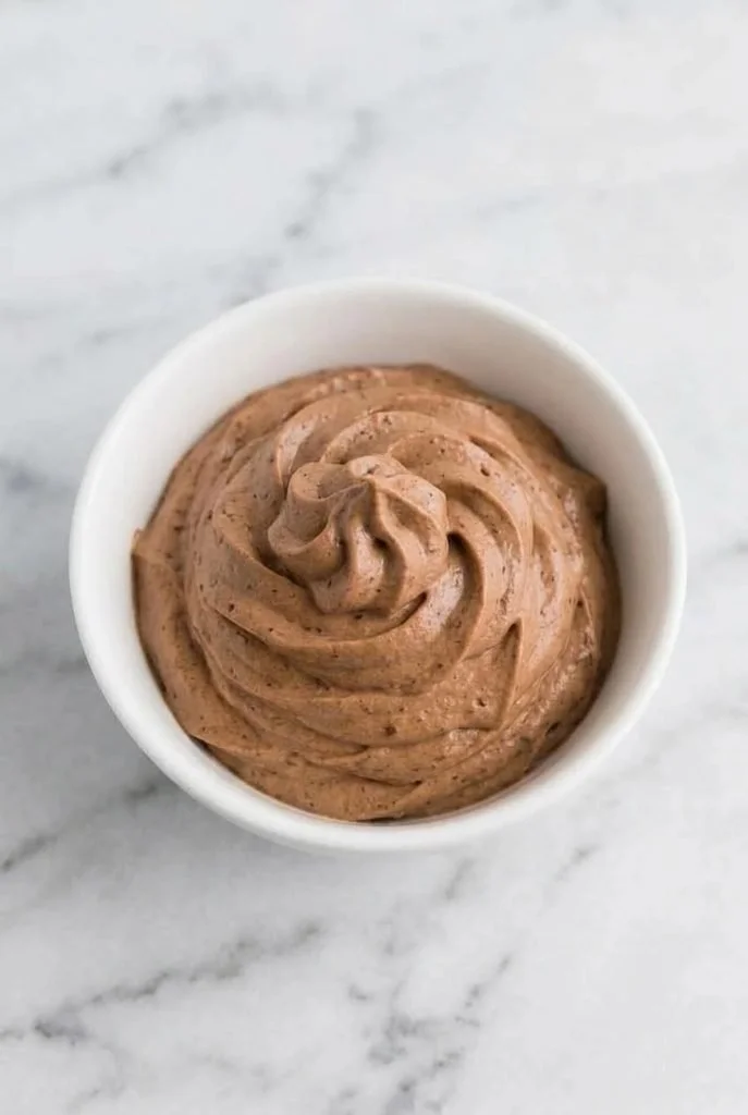 Delicious chocolate coffee mousse topped with chocolate shavings and coffee beans