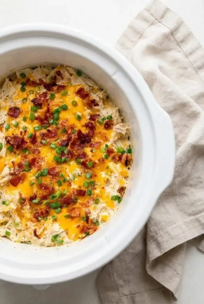 Delicious creamy ranch chicken served with herbs and spices