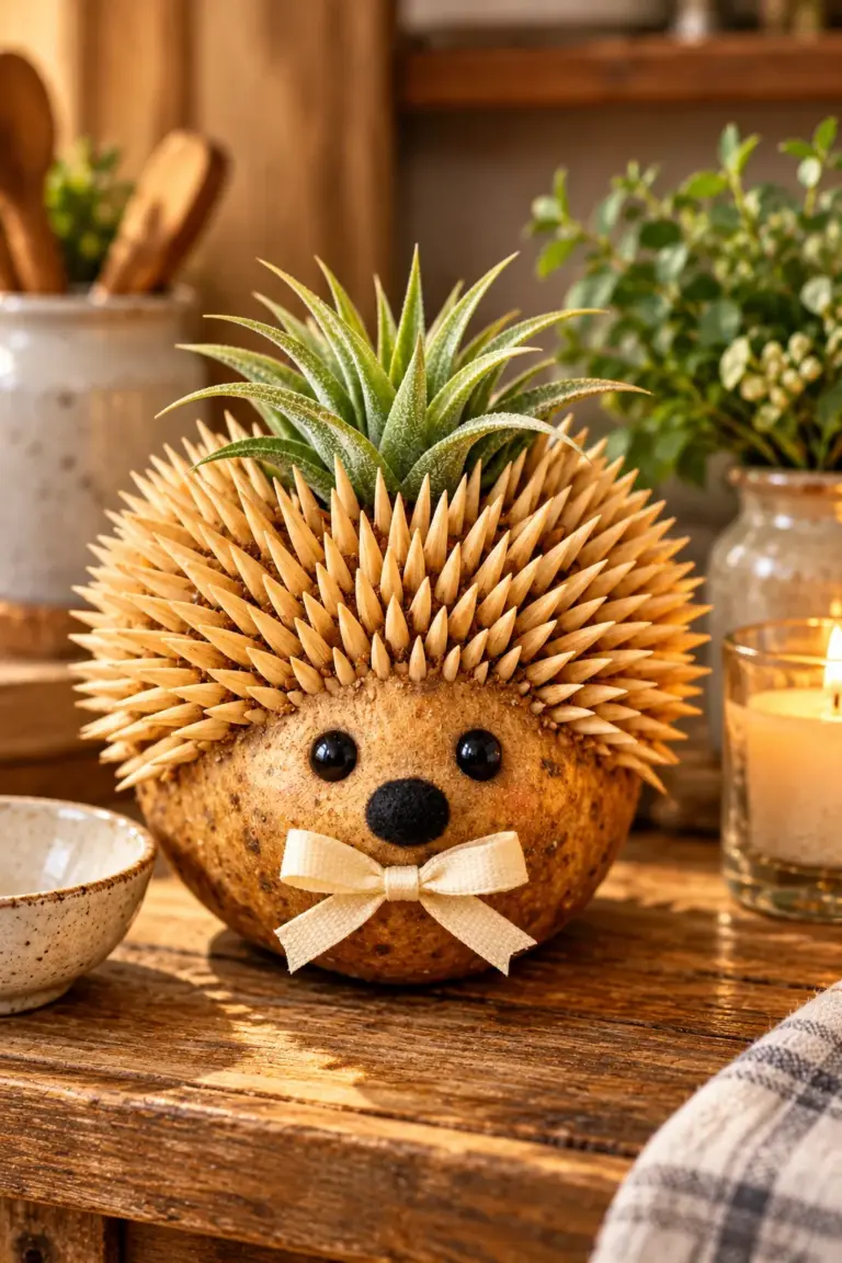Stick 200 toothpicks into a halved potato and let it dry, and the end result is absolutely stunning