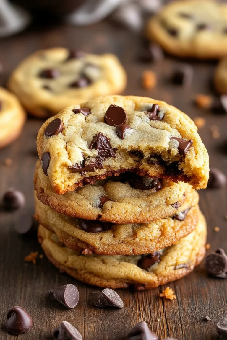 Baking easy chocolate chip cookies fresh from the oven with chocolate chunks