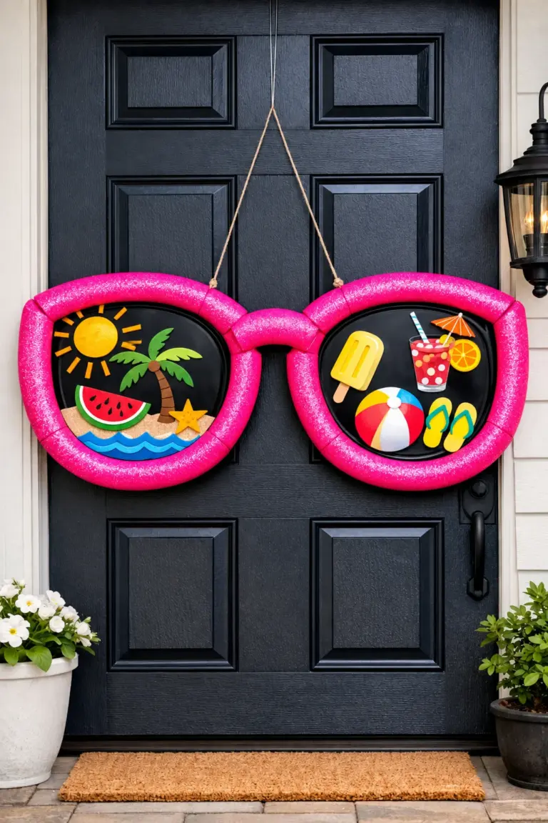Materials for making a giant summer sunglasses door hanger
