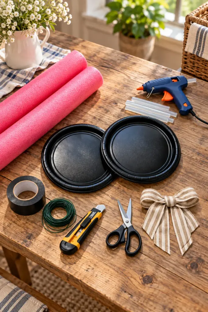 Materials for making a giant summer sunglasses door hanger