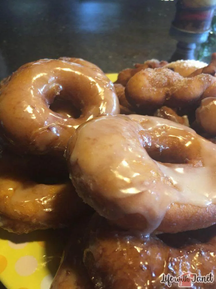 Homemade Krispy Kreme donuts ready to be enjoyed on a plate