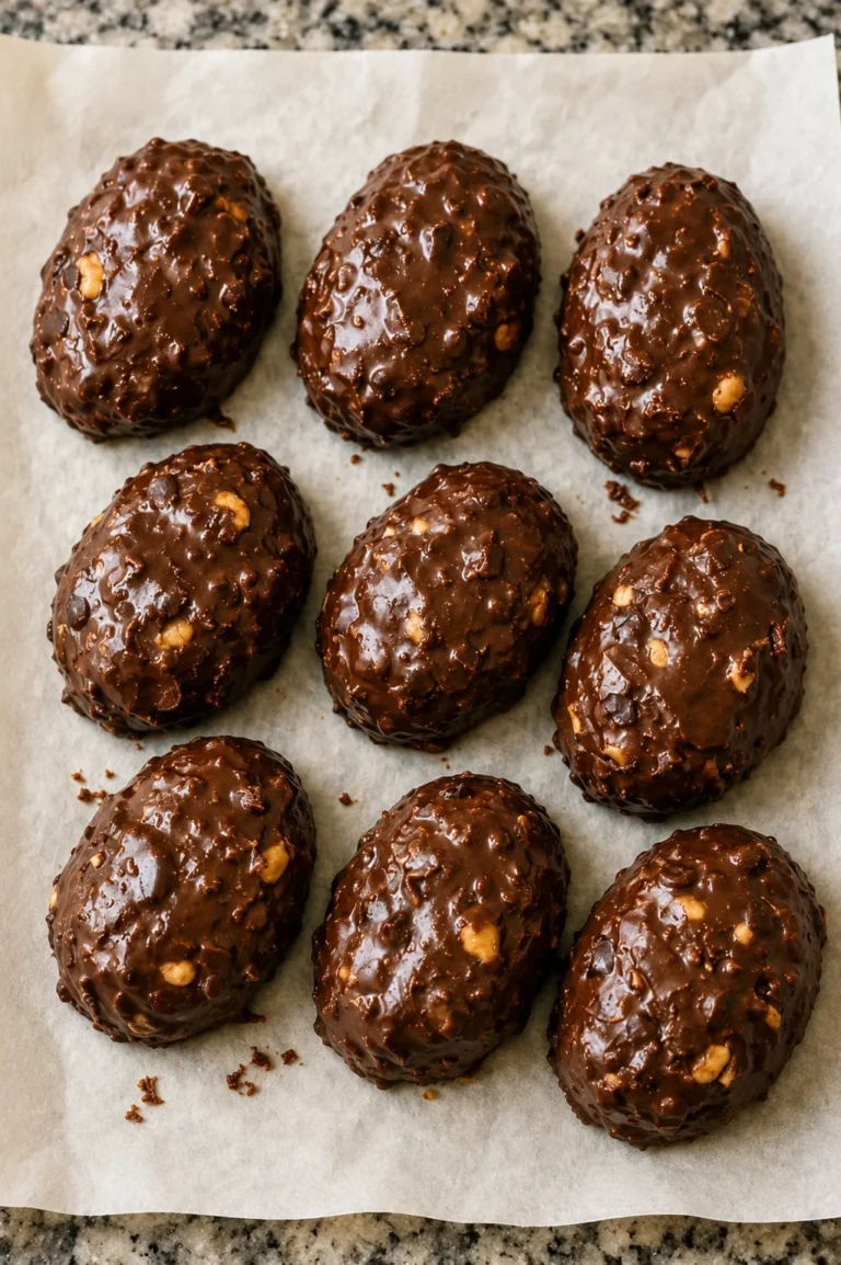 Delicious homemade peanut butter eggs on a plate