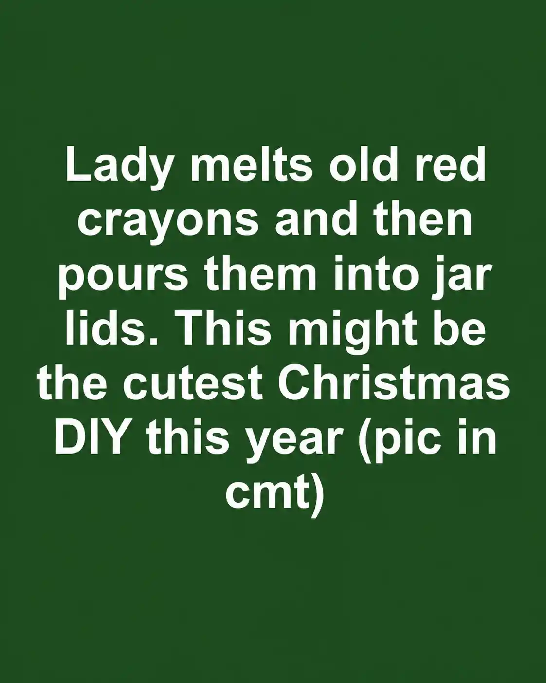 DIY Christmas ornaments made from melted red crayons inside mason jar lids decorated with ribbon and pine sprigs
