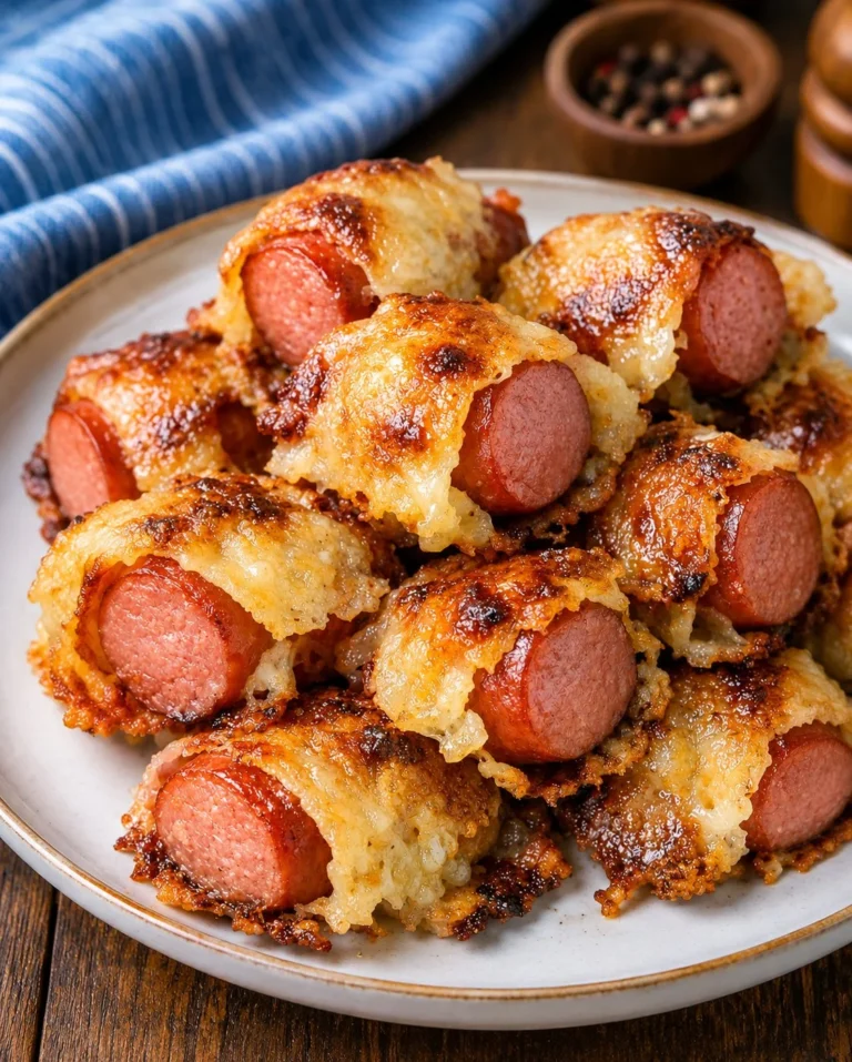 Low carb cheese hot dog bites recipe with three ingredients.